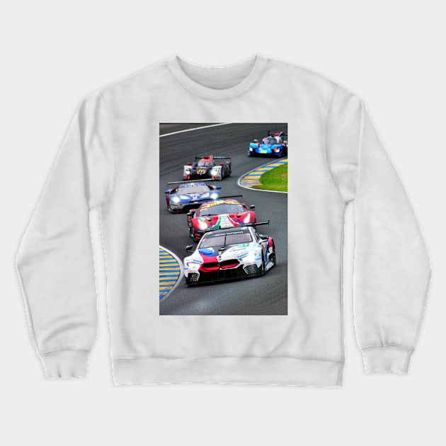 BMW M8 GTE 24 Hours of Le Mans 2018 Crewneck Sweatshirt by Andy Evans Photos